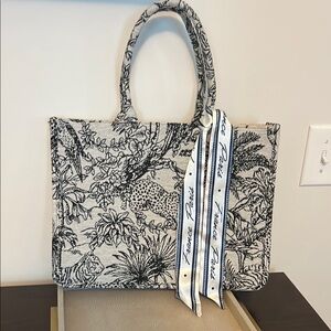 Elegant Black and White Tote Bag